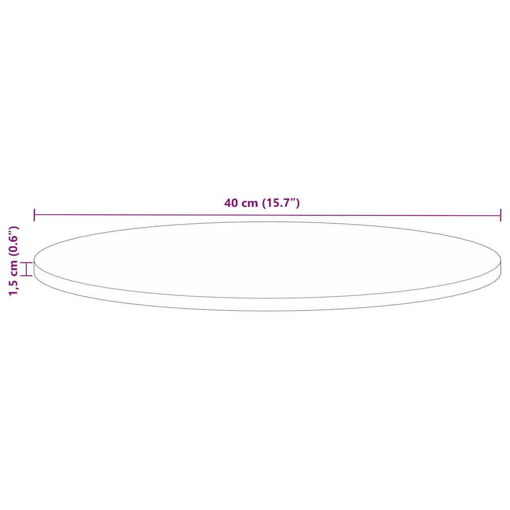 Virsma, 40x1,5 cm, pārstrādāts masīvkoks, apaļa