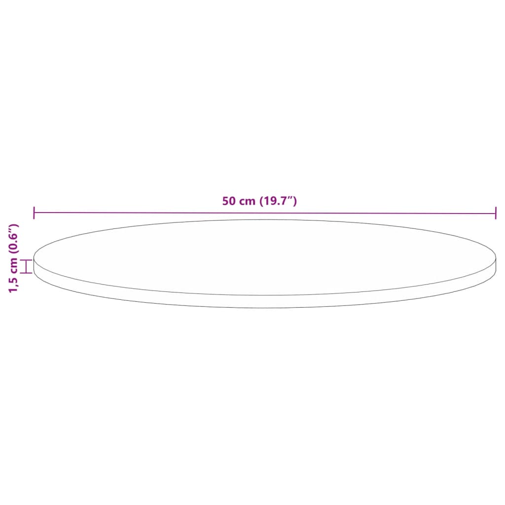 Virsma, 50x1,5cm, pārstrādāta masīvkoksne, apaļa