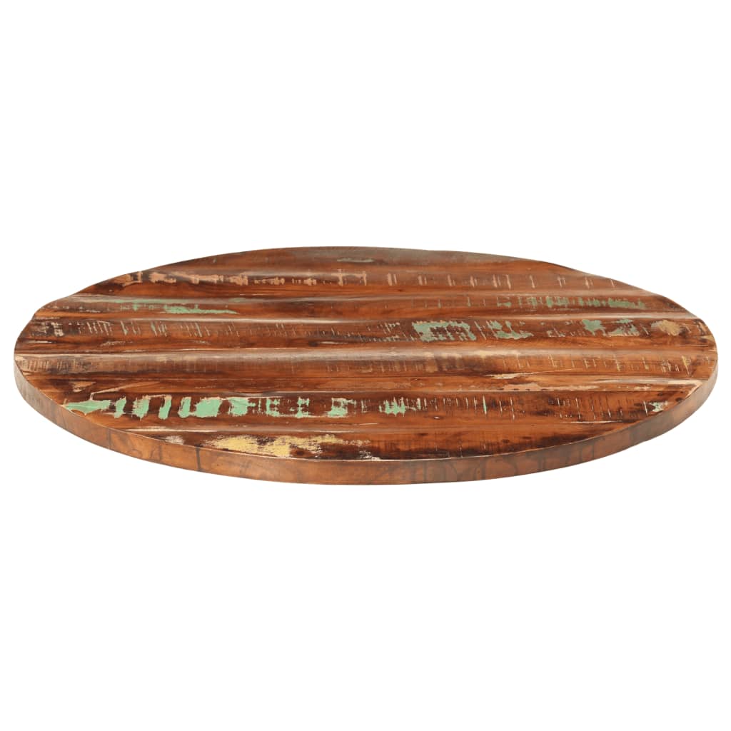 Worktop, 80x1.5cm, solid recycled wood, round