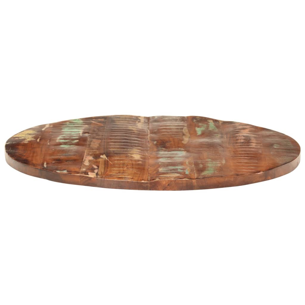 Worktop, 80x1.5cm, solid recycled wood, round