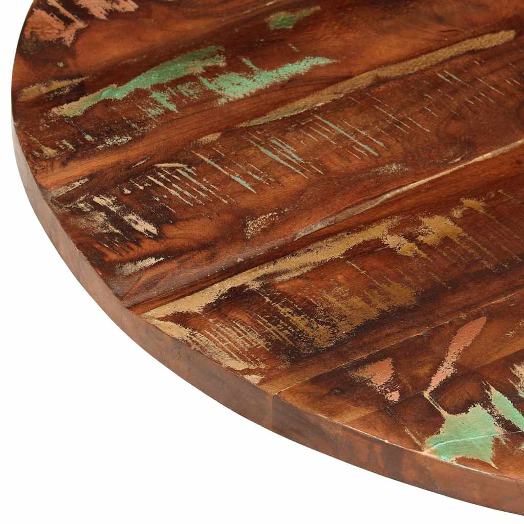 Worktop, 80x1.5cm, solid recycled wood, round