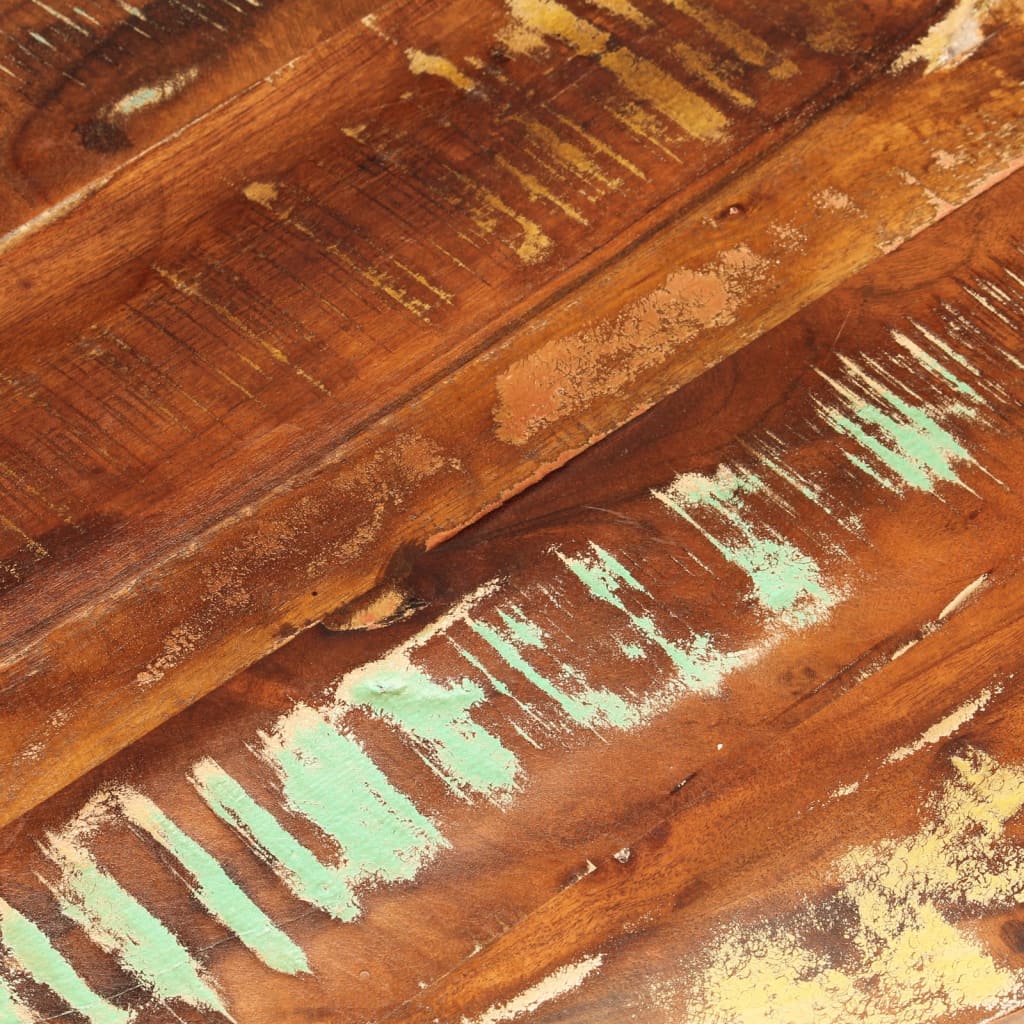 Worktop, 80x1.5cm, solid recycled wood, round