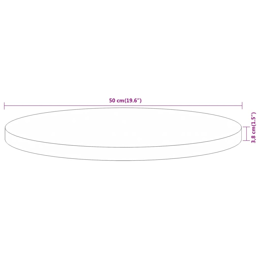 Worktop, Ø50x3.8 cm, solid acacia wood, round