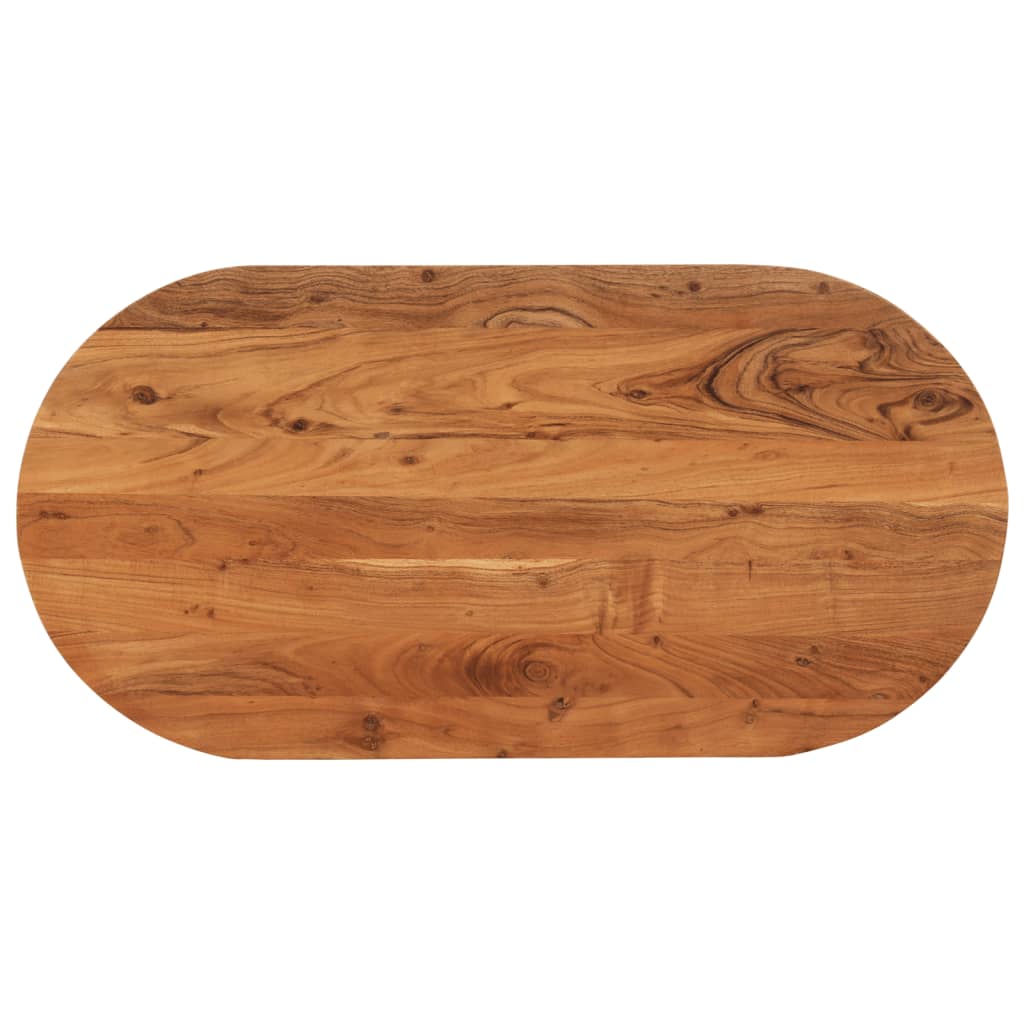 Worktop, 100x50x3.8cm, solid acacia, oval shape