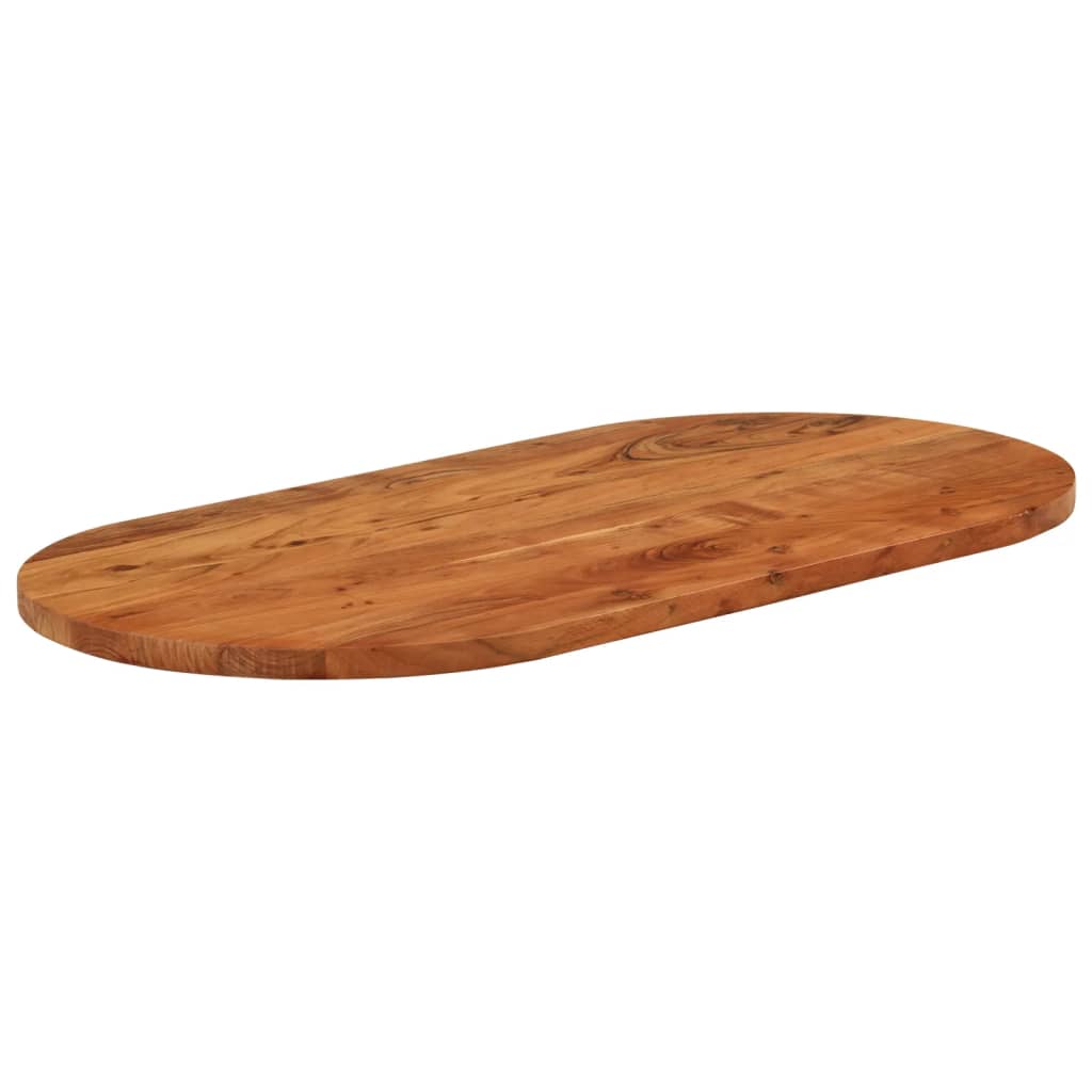 Worktop, 100x50x3.8cm, solid acacia, oval shape
