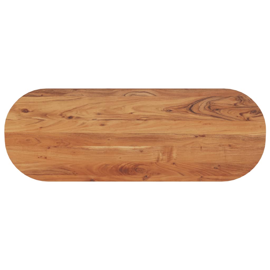 Tabletop, 140x50x3.8cm, solid acacia, oval shape