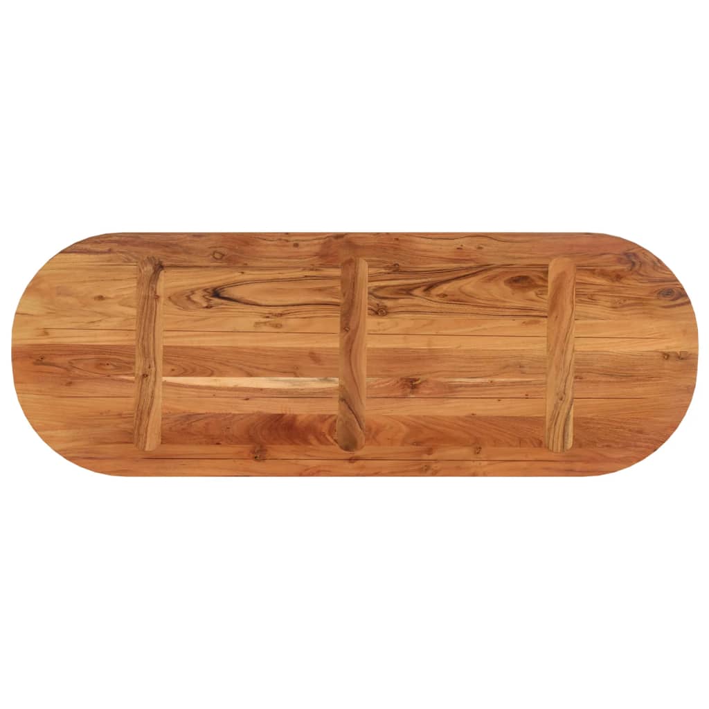 Tabletop, 140x50x3.8cm, solid acacia, oval shape