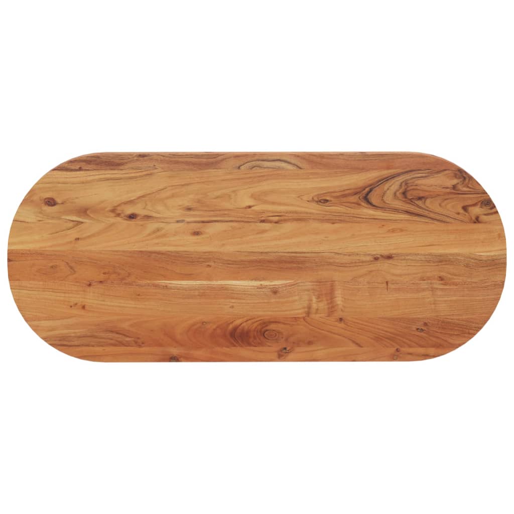 Tabletop, 140x60x3.8cm, solid acacia, oval shape