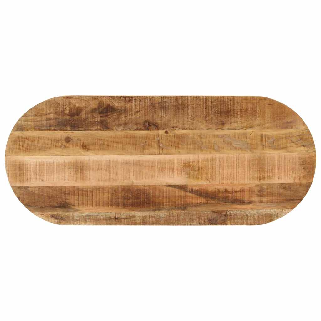 Tabletop, 140x60x2.5cm, untreated solid mango wood, oval