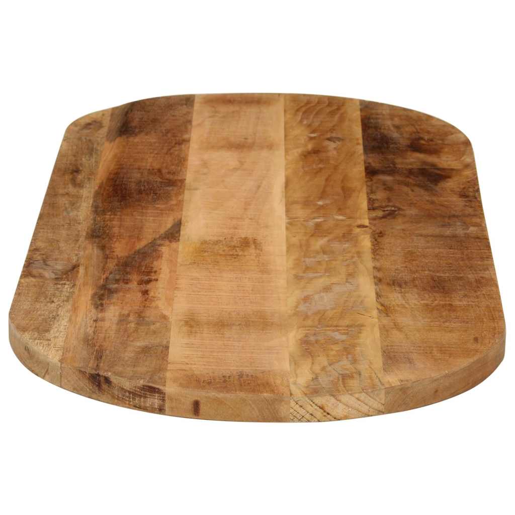 Tabletop, 140x60x2.5cm, untreated solid mango wood, oval