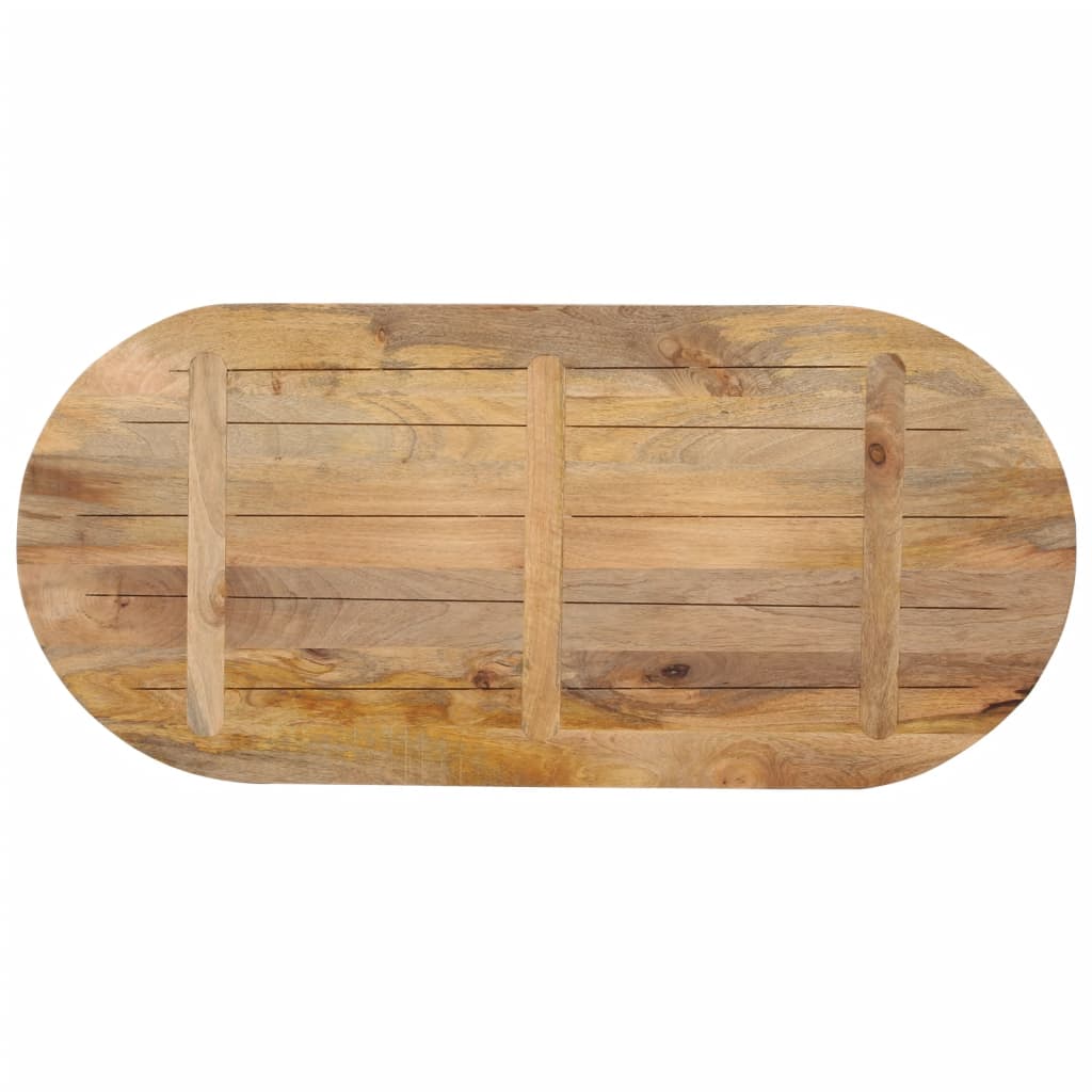 Tabletop, 90x40x3.8cm, solid mango wood, oval