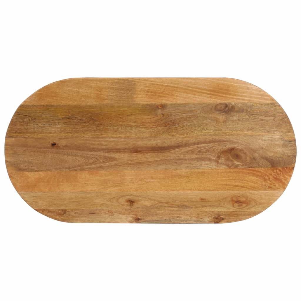 Tabletop, 120x50x2.5cm, solid mango wood, oval