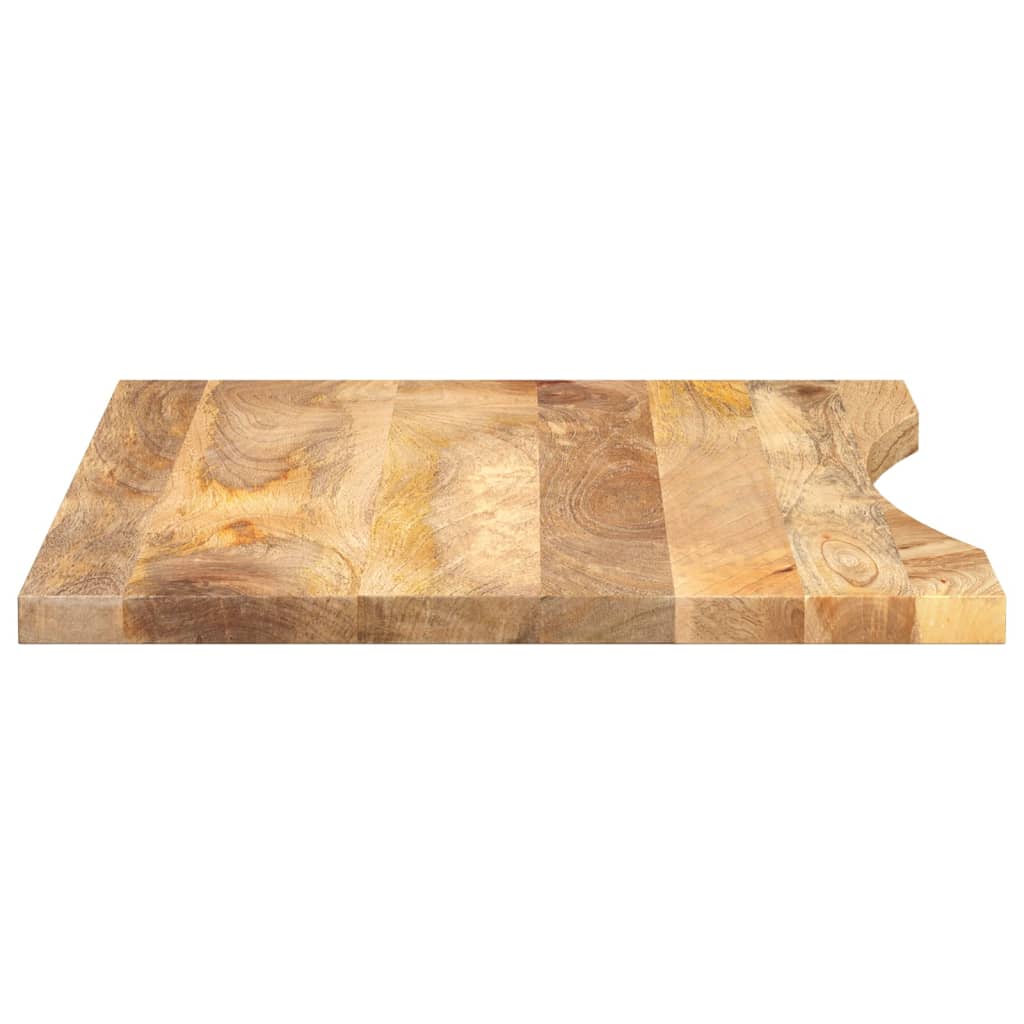 stalviršis su išlenkta 80x50x2,5 cm medžio masyvo grubus mango