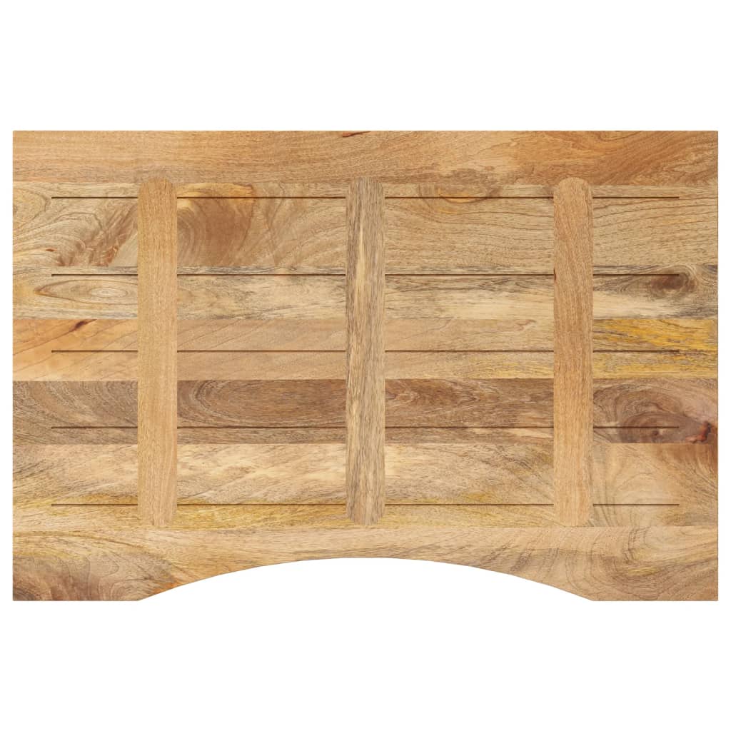stalviršis su išlenkta 80x50x2,5 cm medžio masyvo grubus mango