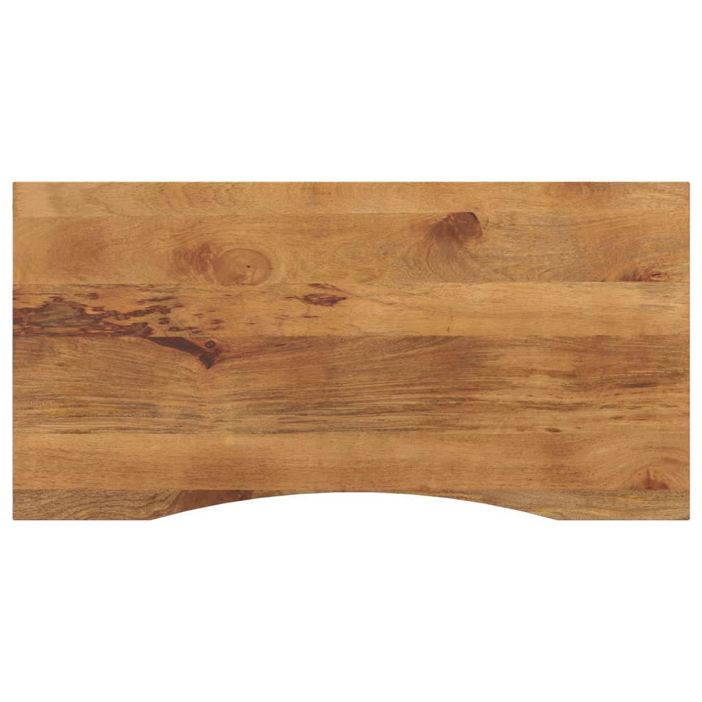 Desk top with curve, 140x60x2.5 cm, mango