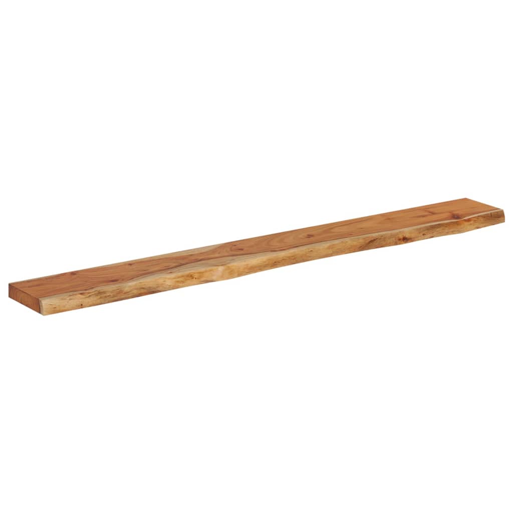 Wall shelf, 180x20x2.5cm, solid acacia, with live edge