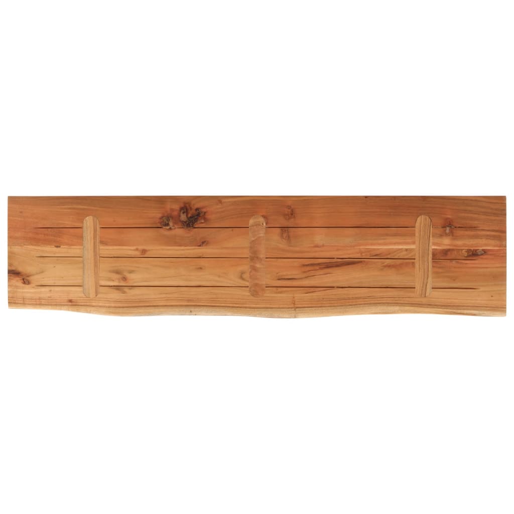 Wall shelf, 120x30x2.5cm, solid acacia, with live edge