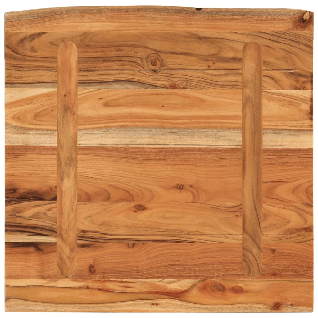 Wall shelf, 40x40x2.5cm, solid acacia, with live edge
