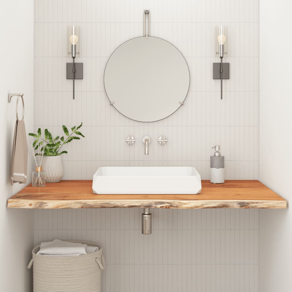 Bathroom countertop, 110x60x2.5cm, solid acacia wood