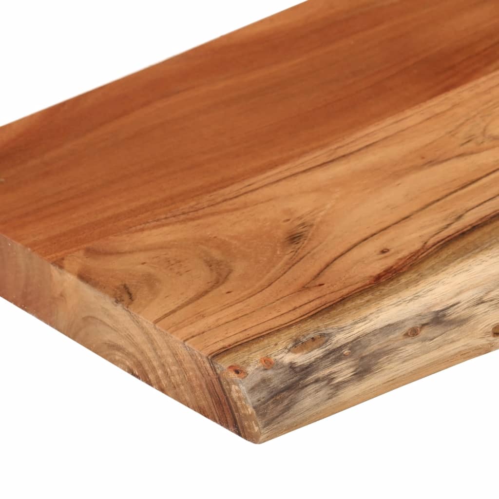 Wall shelf, 70x30x3.8cm, solid acacia wood, with live edge