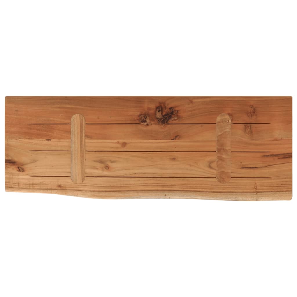 Wall shelf, 80x30x3.8cm, solid acacia wood, live edge