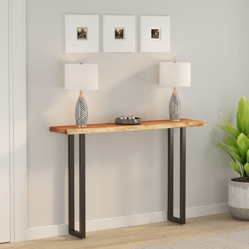 Tabletop, 140x30x3.8cm, solid acacia, with live edge