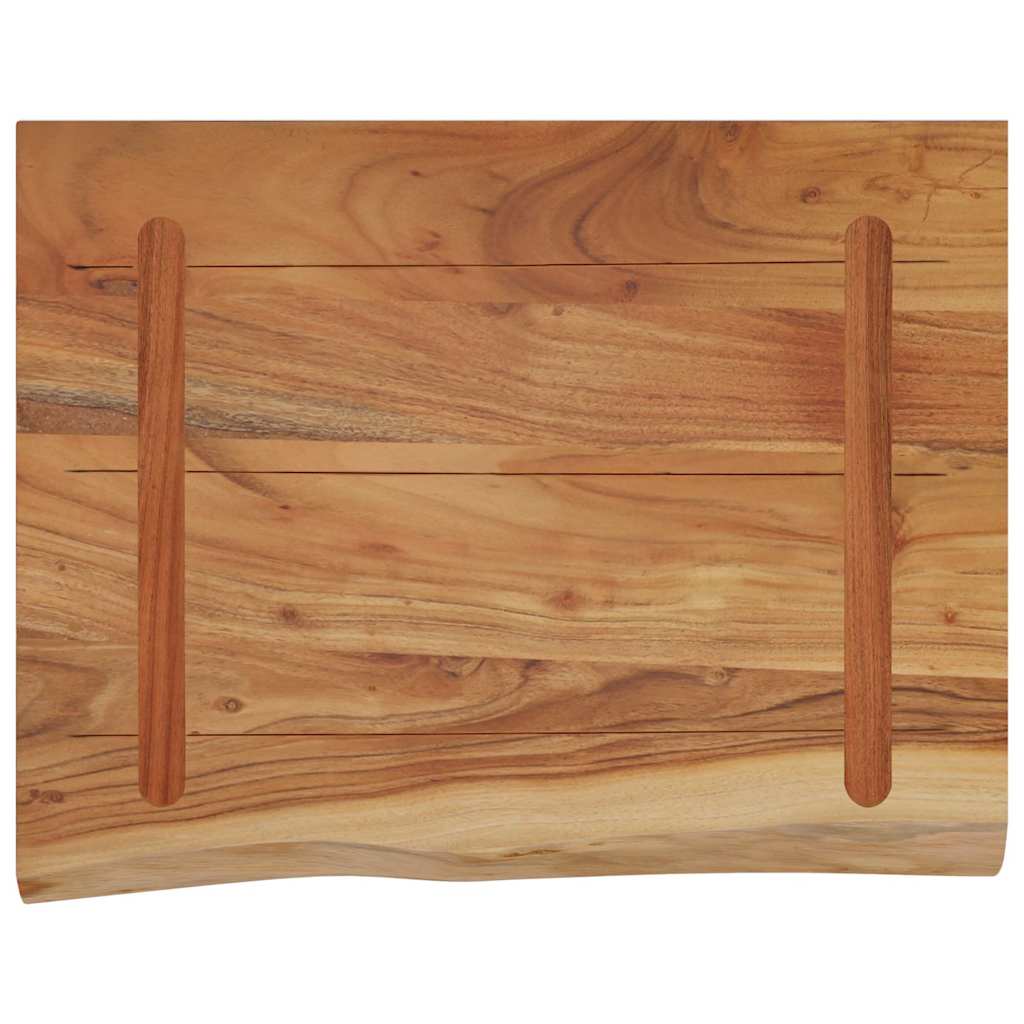 Wall shelf, 50x40x3.8cm, solid acacia, with live edge