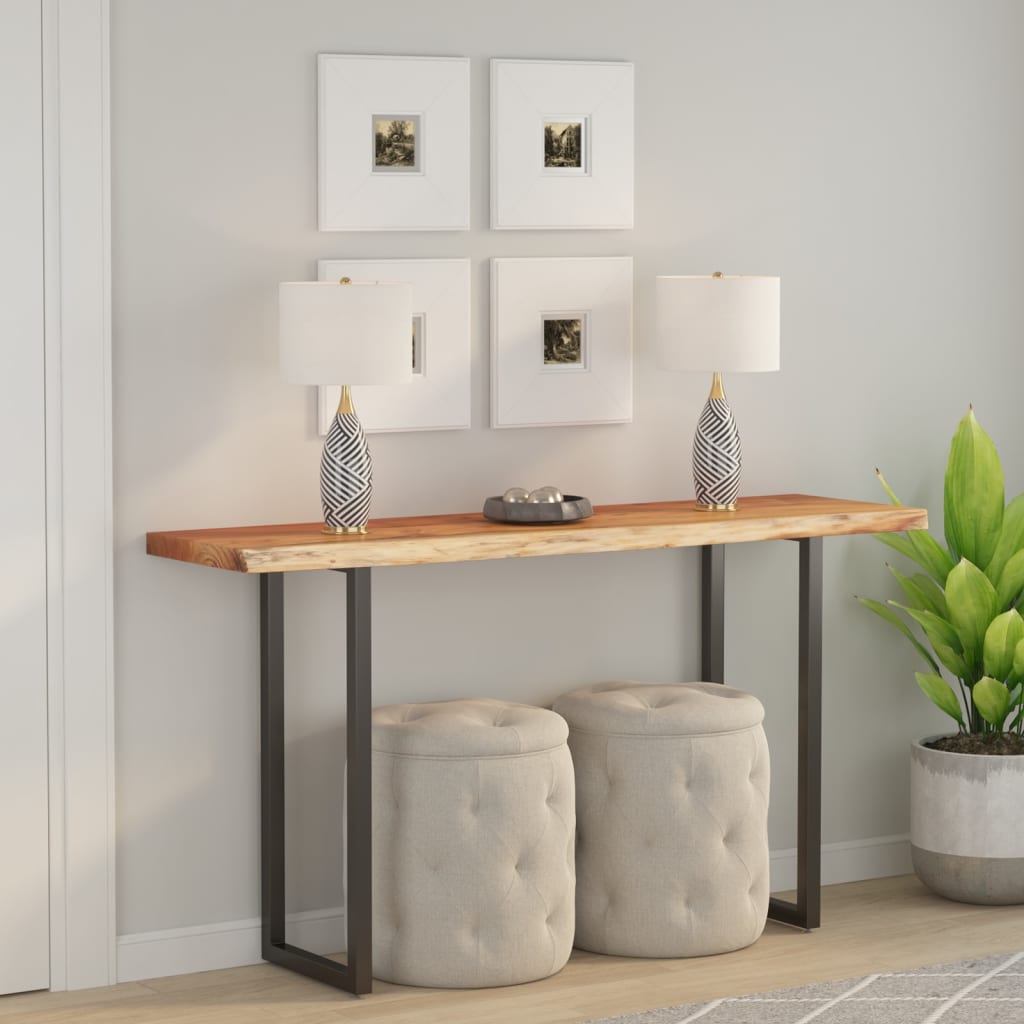 Tabletop, 160x40x3.8cm, solid acacia, with live edge