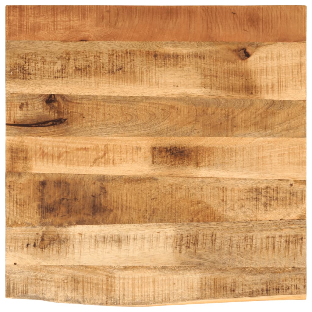Tabletop, 80x80x2.5cm, solid mango wood, with live edge