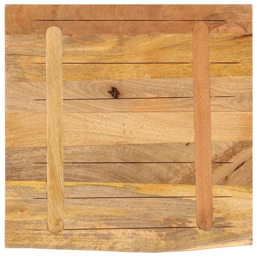 Tabletop, 80x80x2.5cm, solid mango wood, with live edge