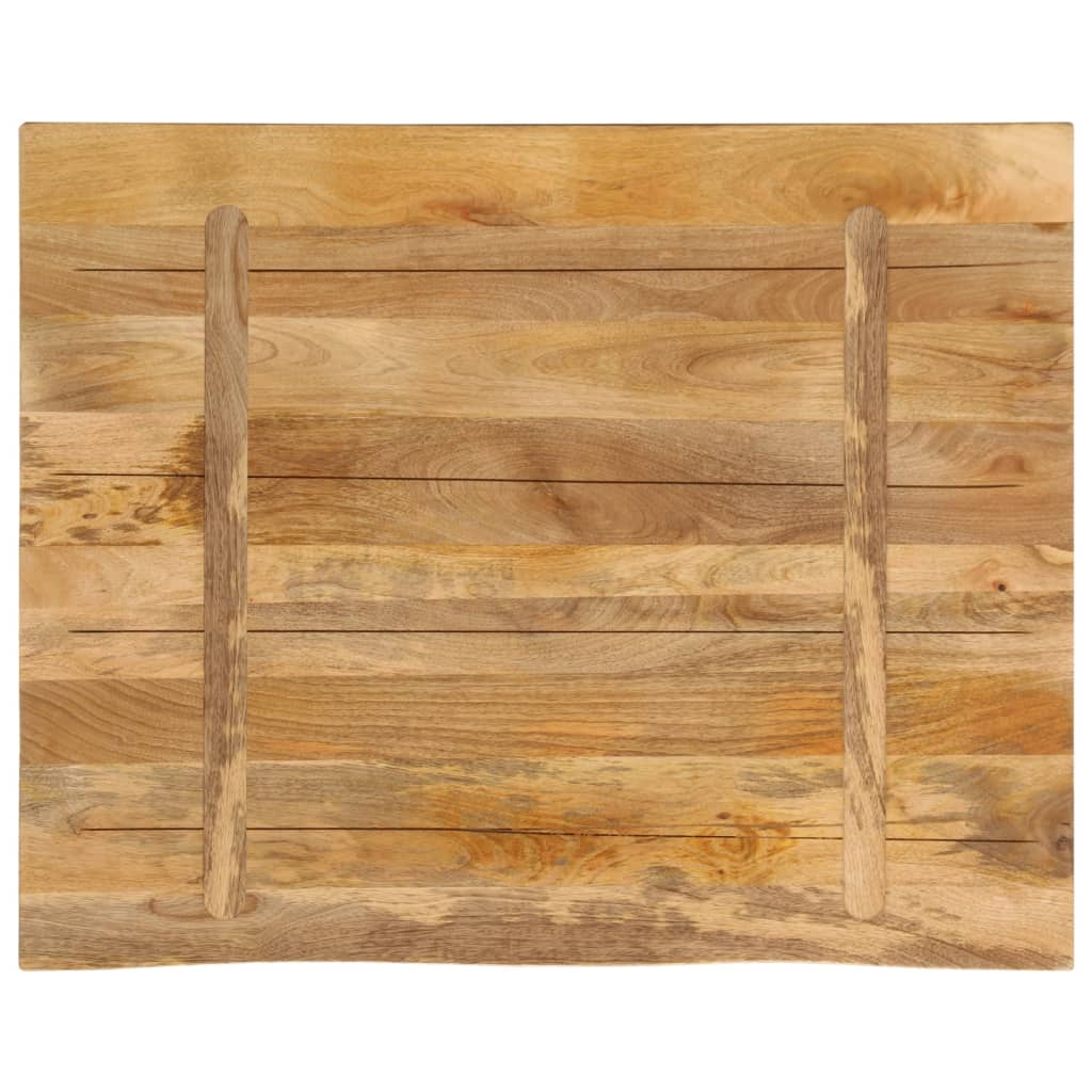 Tabletop, 100x80x2.5cm, solid mango wood, with live edge