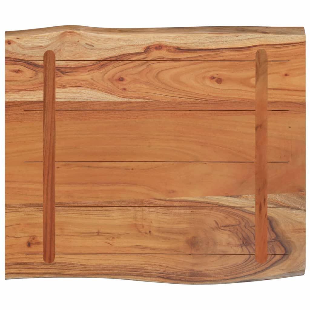 Galda virsma, 70x60x2,5cm, akācijas masīvkoks, ar dabīgo malu