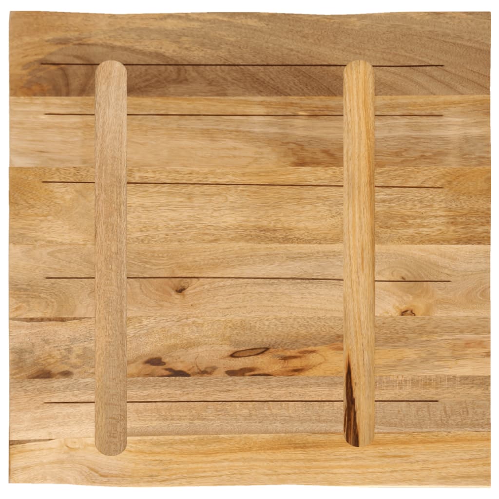 Worktop, 80x80x3.8cm, solid mango wood, with live edge