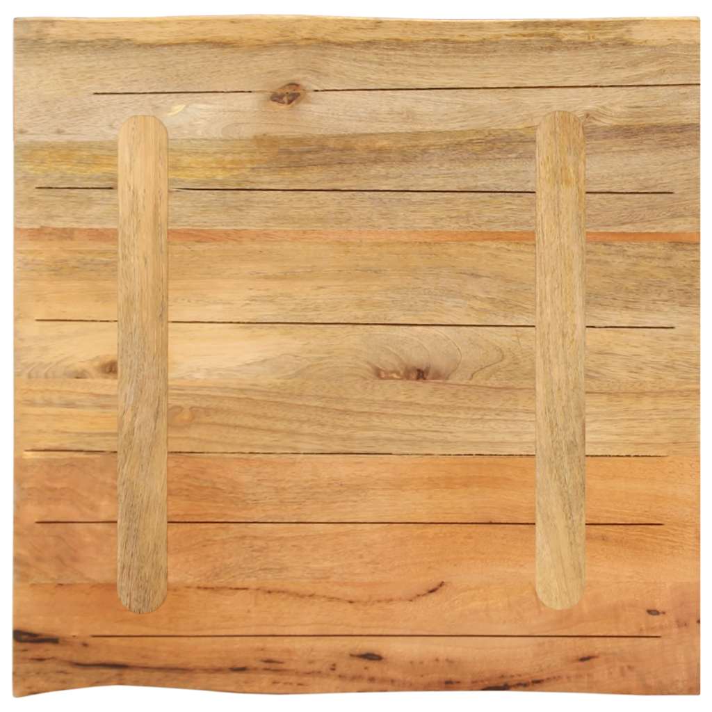 galda virsma 40x40x2,5 cm Live Edge masīvs mango