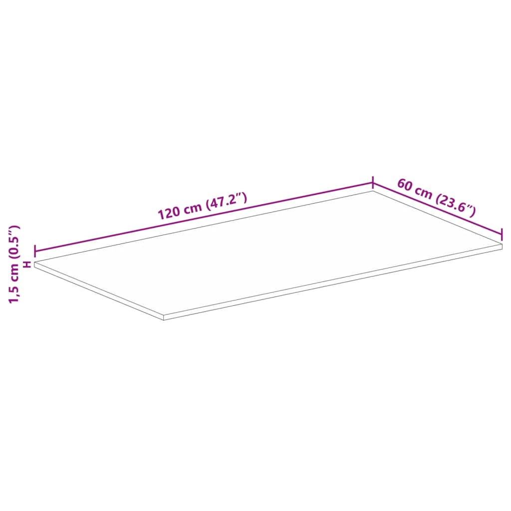 Virsma, 120x60x1,5cm, pārstrādāta koksne, taisnstūrveida