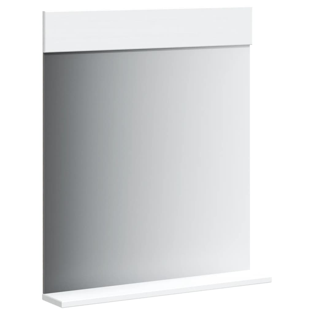 Vonios veidrodis su lentyna BERG, baltas, 60x12x70cm, mediena