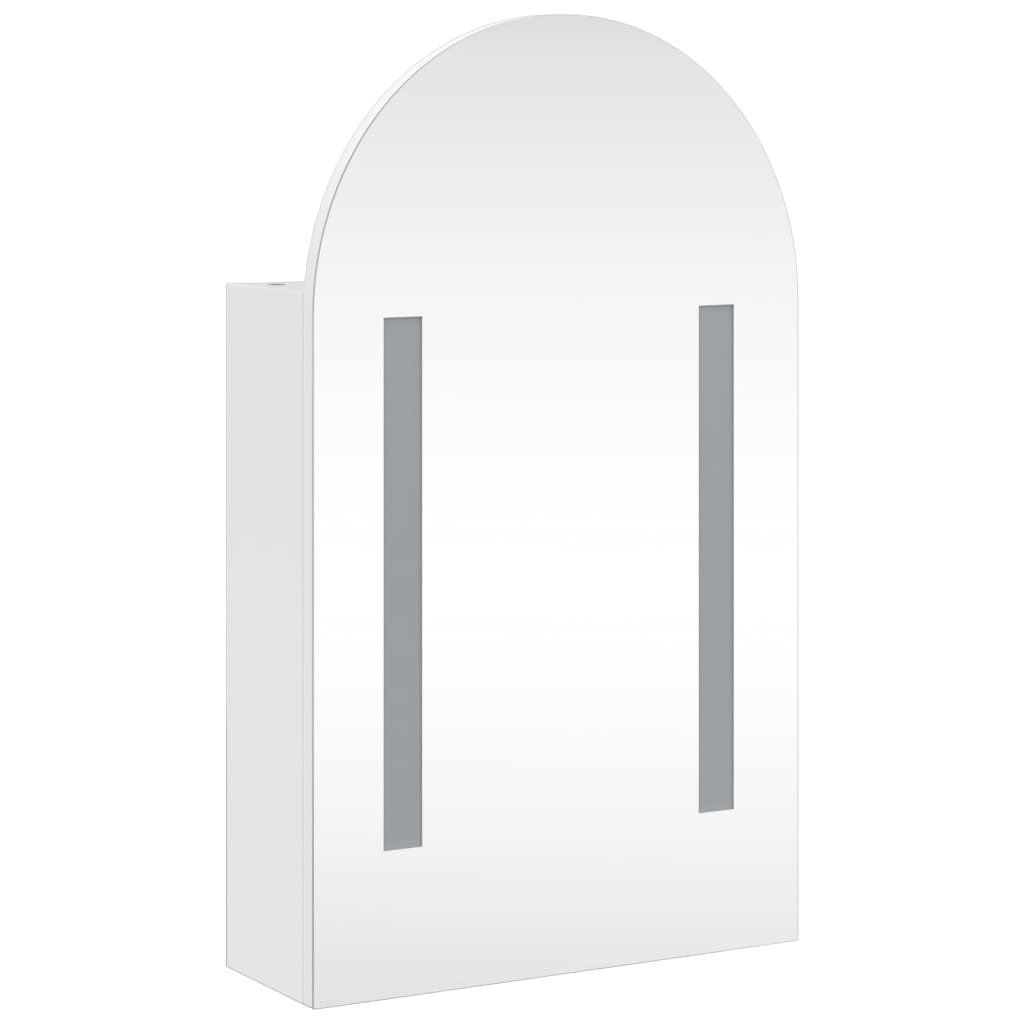 Vannas istabas spoguļskapis ar LED apgaismojumu, balts, 42x13x70cm
