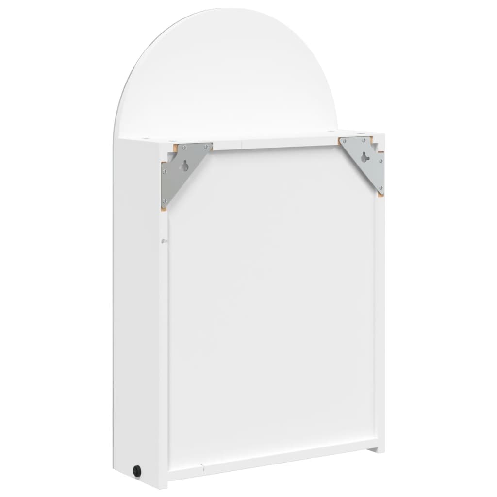 Vannas istabas spoguļskapis ar LED apgaismojumu, balts, 42x13x70cm