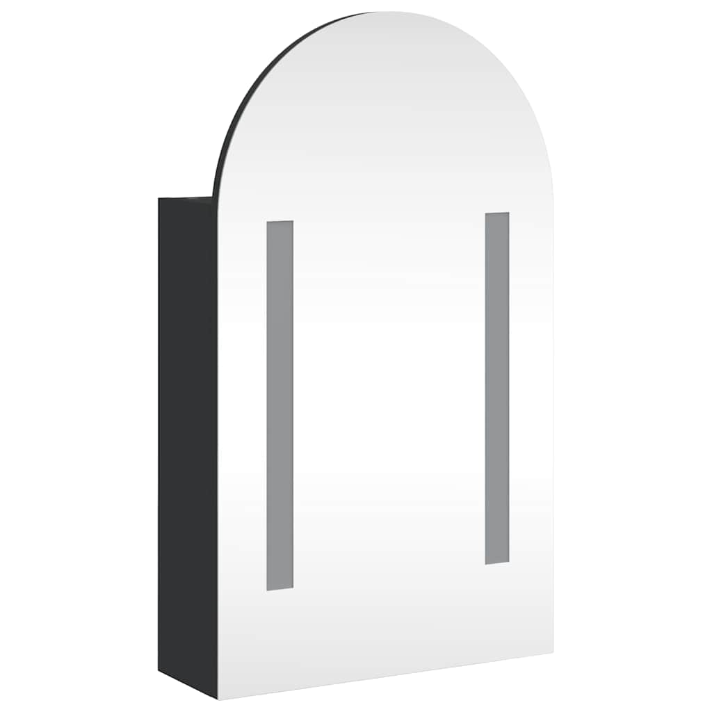 LED mirror bathroom cabinet, black, 42x13x70cm