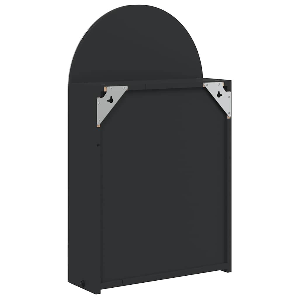 LED mirror bathroom cabinet, black, 42x13x70cm