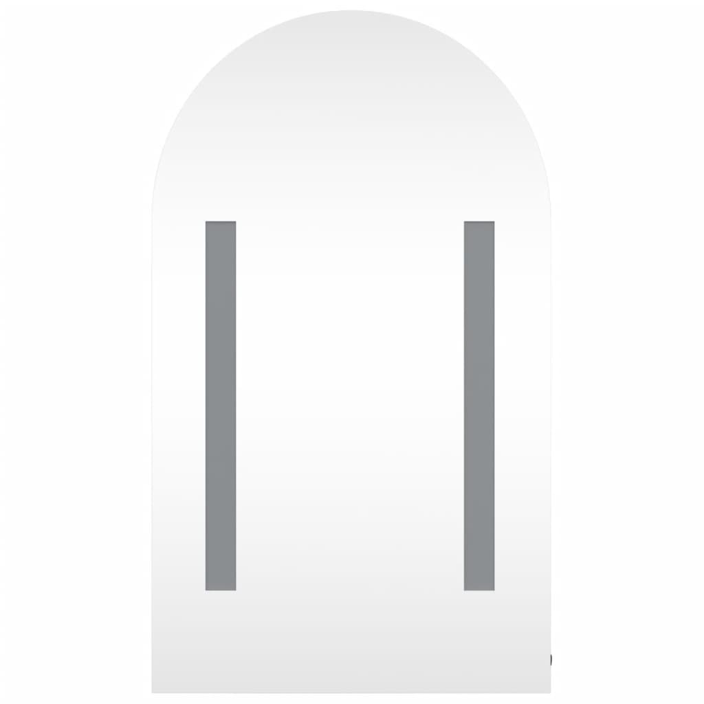 Veidrodinė vonios kambario spintelė su LED, ąžuolo, 42x13x70cm