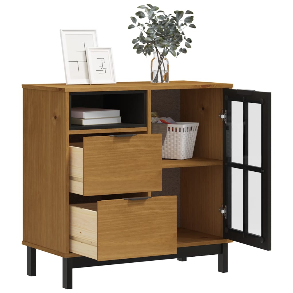 Sideboard with doors FLAM, 80x40x80cm, solid pine