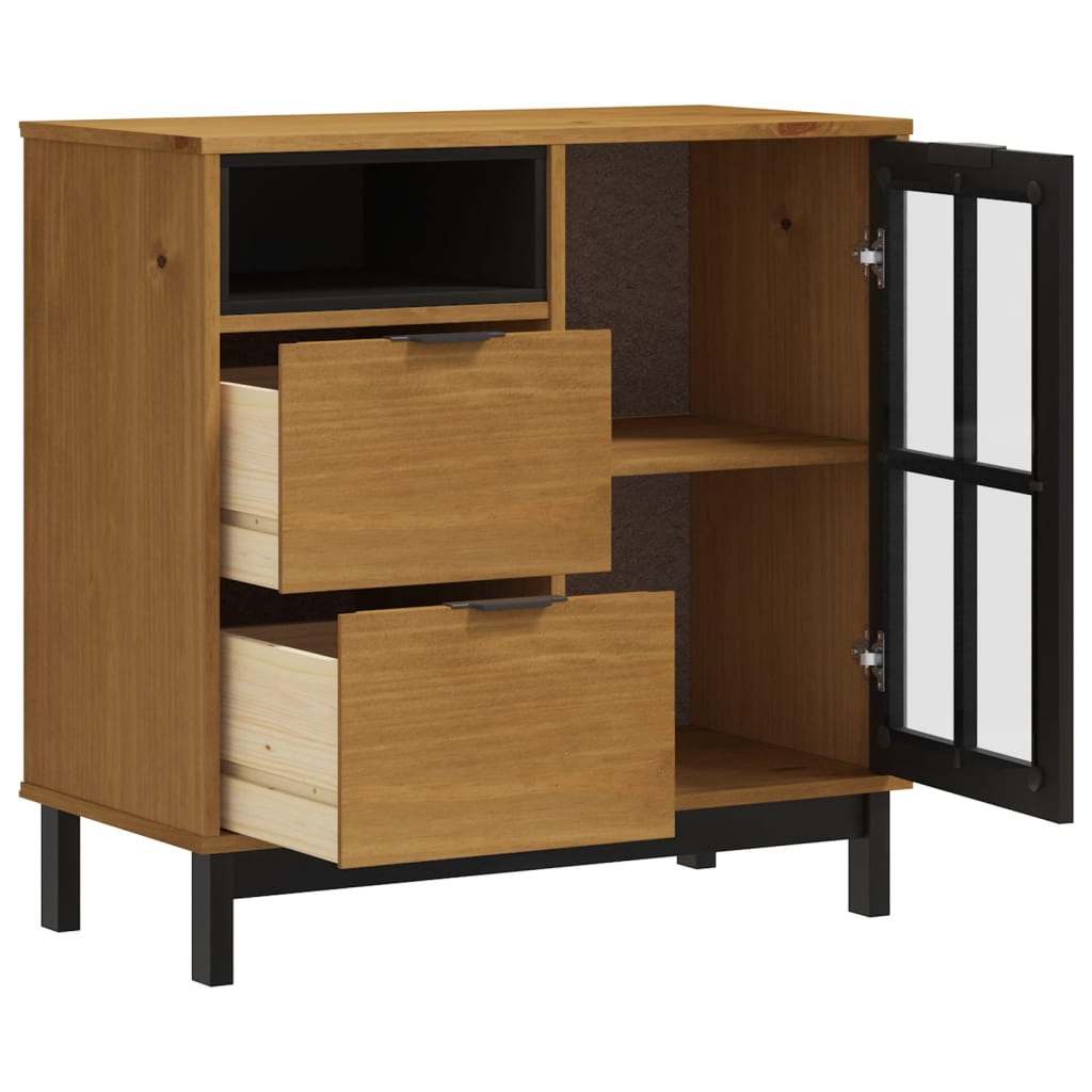 Sideboard with doors FLAM, 80x40x80cm, solid pine