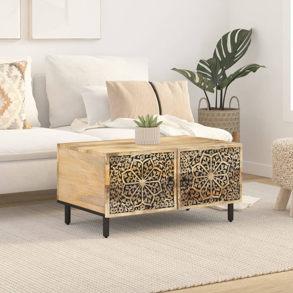 Coffee table, 80x50x40cm, solid mango wood