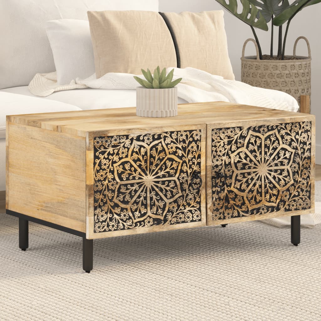 Coffee table, 80x50x40cm, solid mango wood