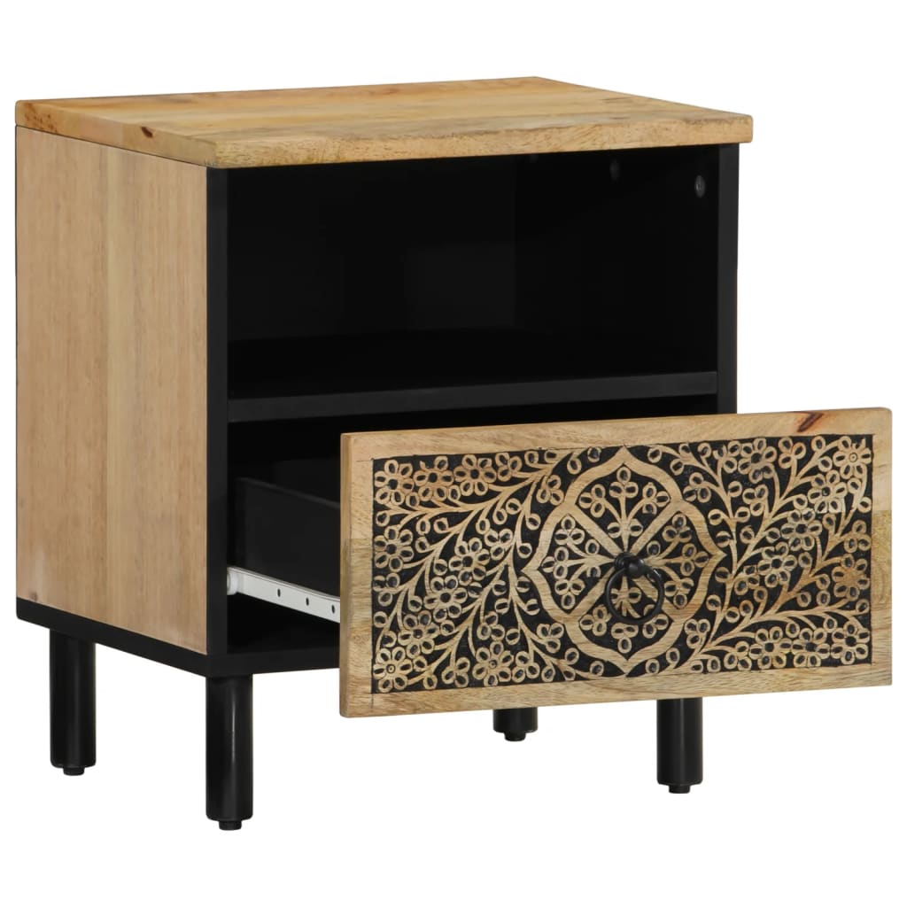 Bedside cabinet, 40x33x46cm, solid mango wood