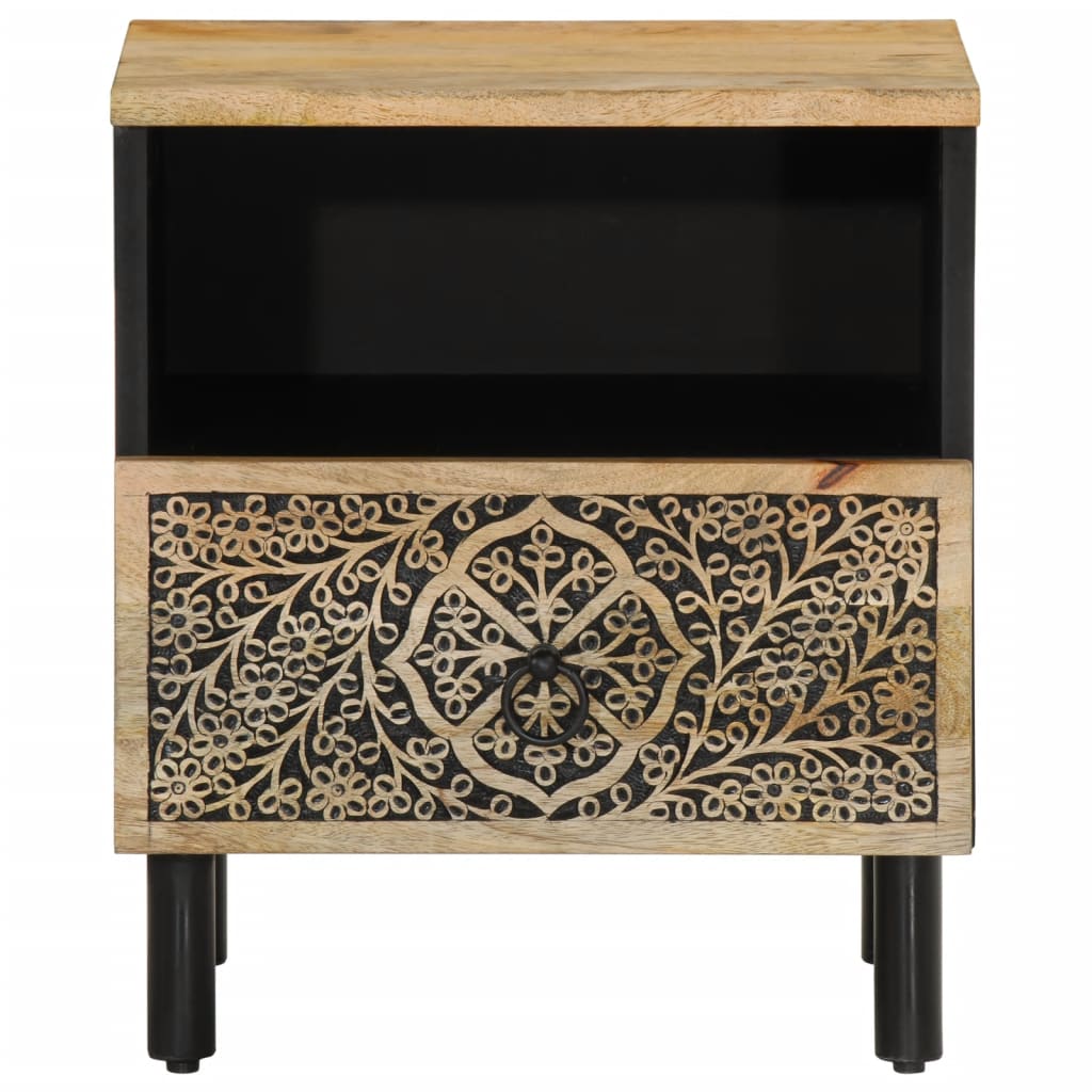 Bedside cabinet, 40x33x46cm, solid mango wood