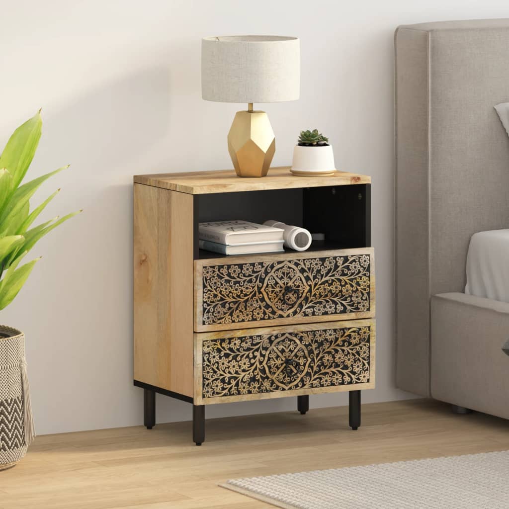 Nightstand, 50x33x60cm, solid mango wood