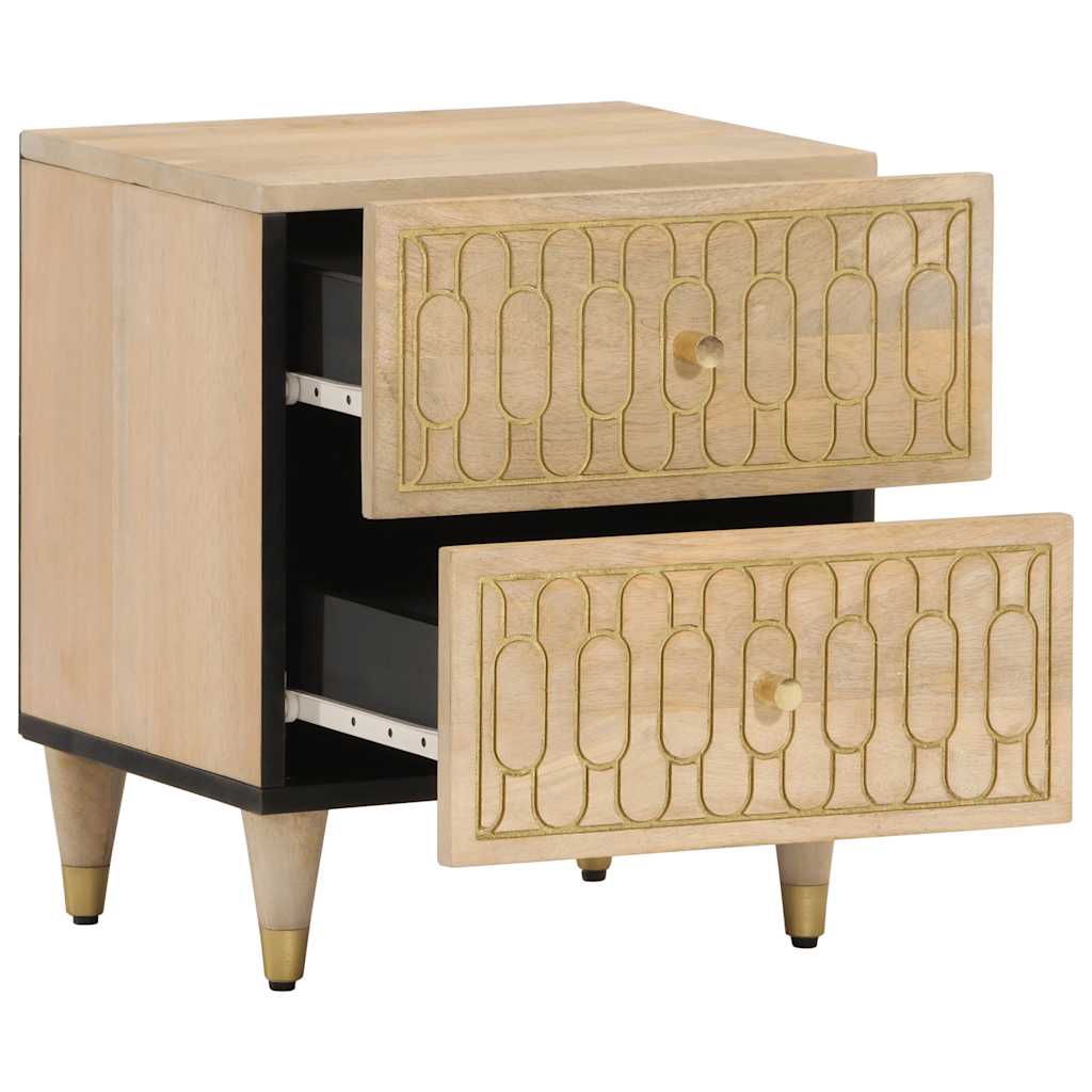 Bedside cabinets, 2 pcs., 40x33x46cm, solid mango wood