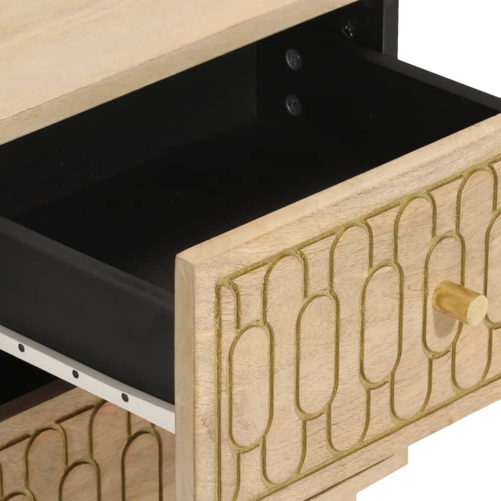 Bedside cabinets, 2 pcs., 40x33x46cm, solid mango wood